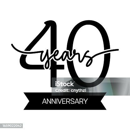 istock 40 Years Anniversary Vector Template Design Illustration for Greeting Card, Poster, Brochure, Web Banner etc. 1659022042