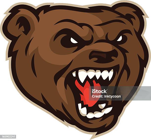 Vetores de Mascote Cabeça De Urso e mais imagens de Agressão - Agressão, Animal, Autoconfiança