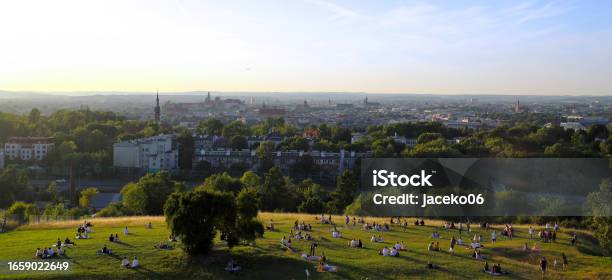 Krakow View From The Krak Mound Stock Photo - Download Image Now - City, People, Poland