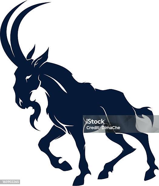 Коза — стоковая векторная графика и другие изображения на тему Зло - Зло, Коза - Копытное животное, Антилопа