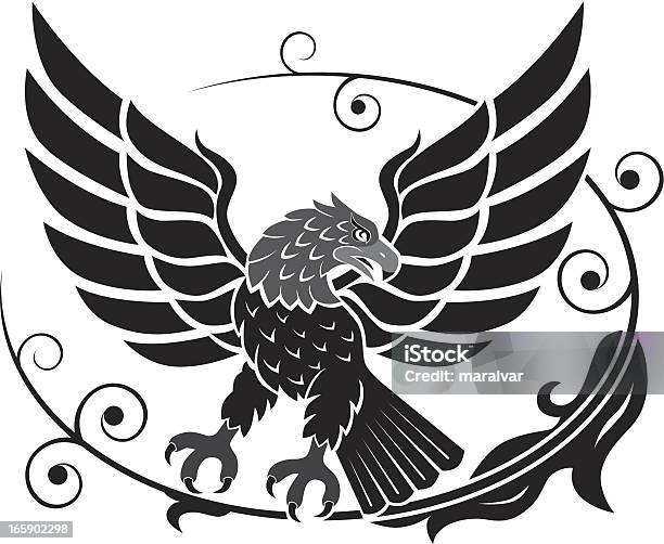 Eagle Falcon Stock Vektor Art und mehr Bilder von Adler - Adler, Kaiseradler, Schwarz - Farbe