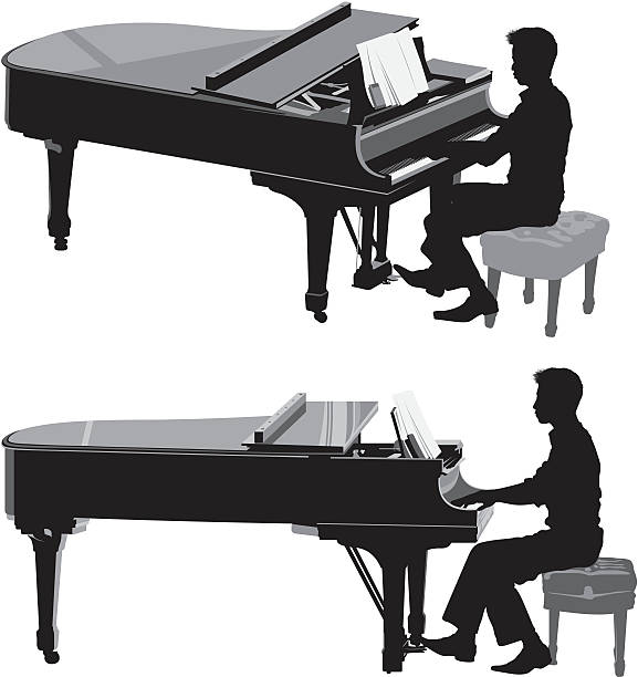 피아노 player - pianist stock illustrations