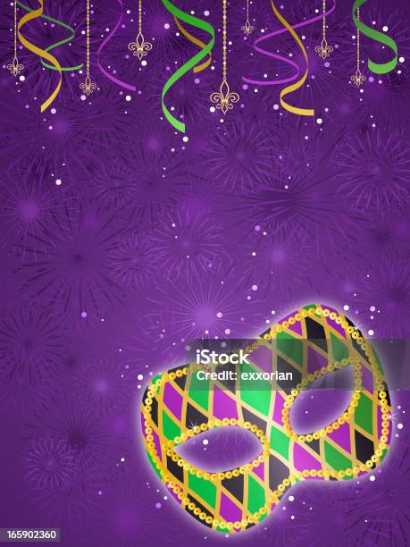 Mardi Gras Mask Background Stock Illustration - Download Image Now - Backgrounds, Bead, Bright