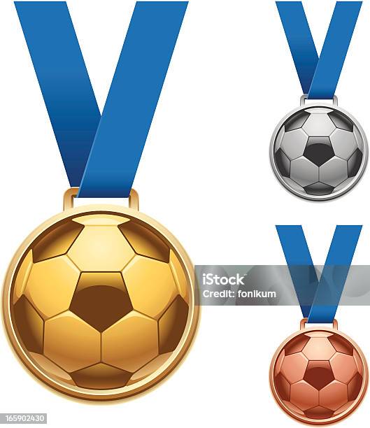 Soccer Medals Stock Illustration - Download Image Now - Soccer, Medal, Gold - Metal