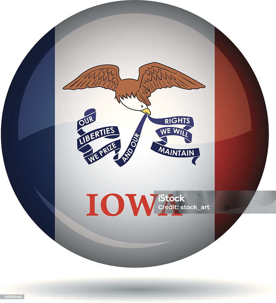 Bandiera di Iowa - arte vettoriale royalty-free di Bandiera