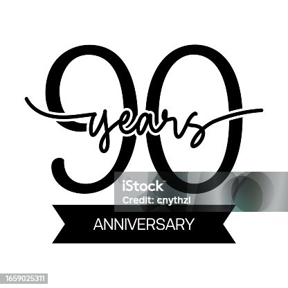 istock 90 Years Anniversary Vector Template Design Illustration for Greeting Card, Poster, Brochure, Web Banner etc. 1659025311