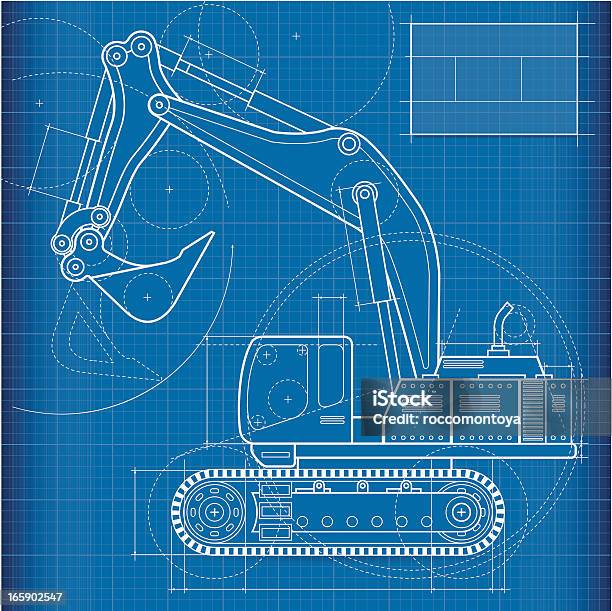 製図excavator - 機械のベクターアート素材や画像を多数ご用意 - 機械, 鉱業, バックホー