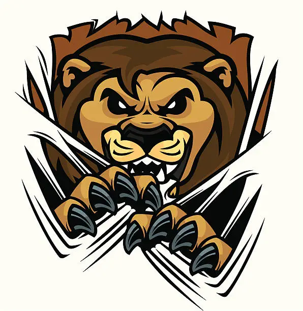 Vector illustration of Lion Tear design