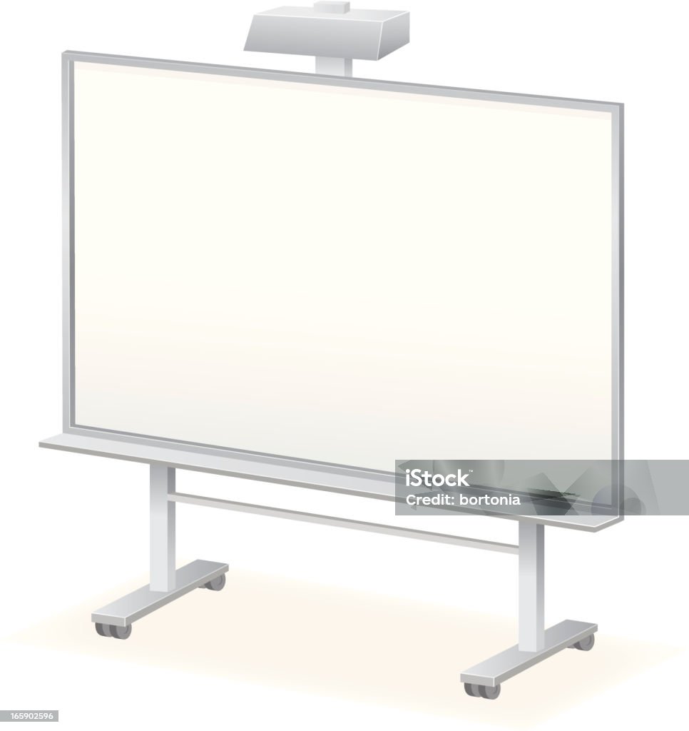 Tableau interactif - clipart vectoriel de Tableau interactif - Tableau blanc libre de droits