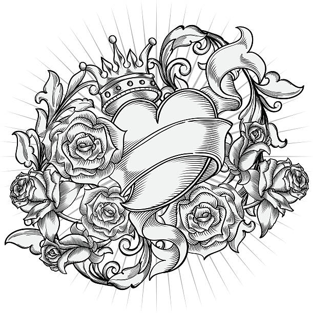 illustrations, cliparts, dessins animés et icônes de cœur & roses - valentines day heart shape love symbol