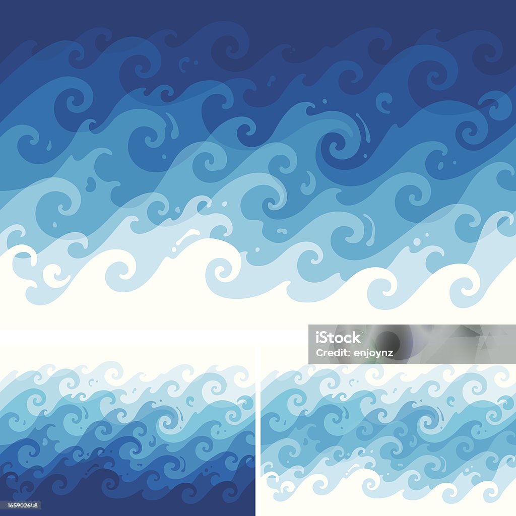 Nahtlose Wellen Hintergrund - Lizenzfrei Bildhintergrund Vektorgrafik