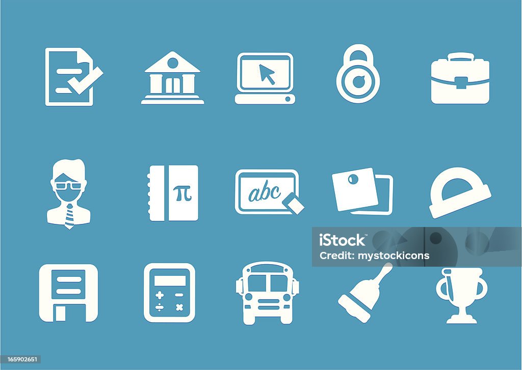 Education Icons Education and school system icons.  Professional Vector Icons, metro style, with High resolution jpeg and transparent PNG file.    Adult Student stock vector