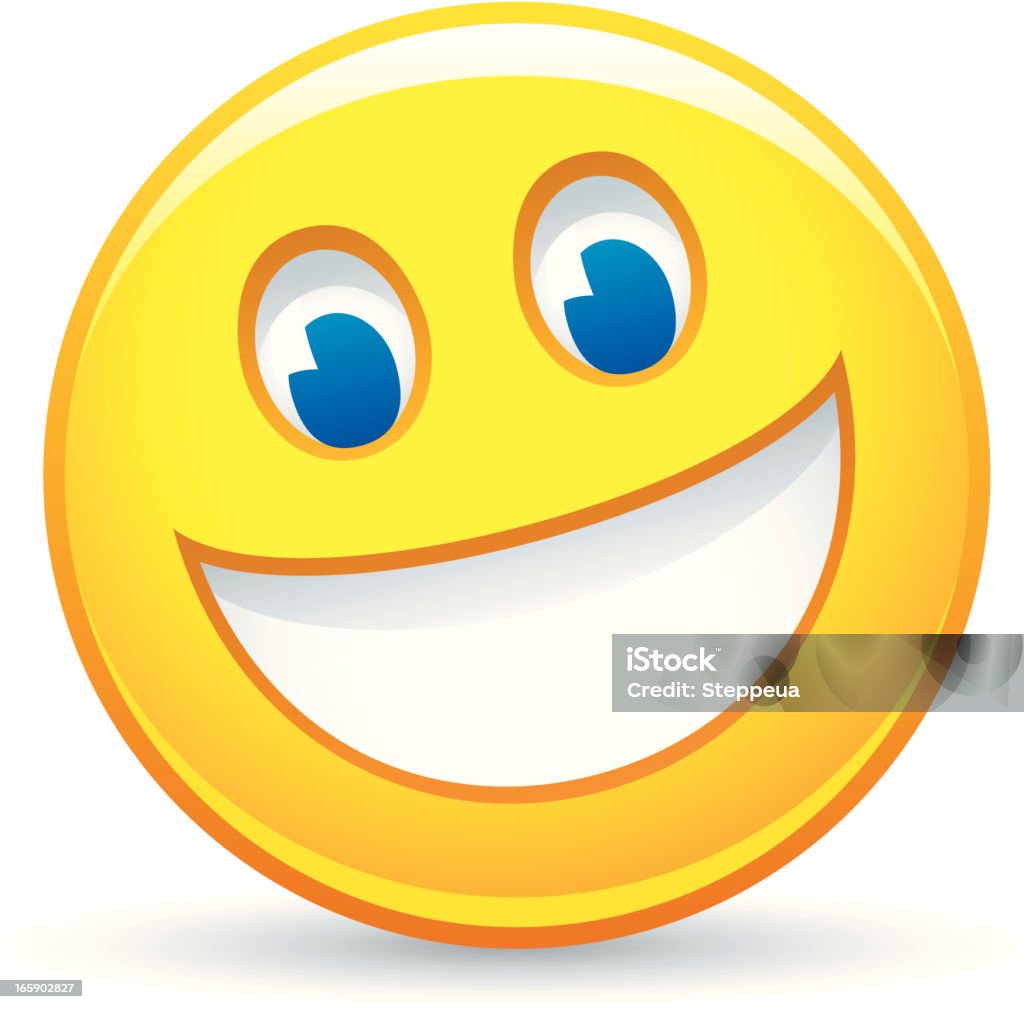 Smiley face Vector illustration Anthropomorphic Smiley Face stock vector