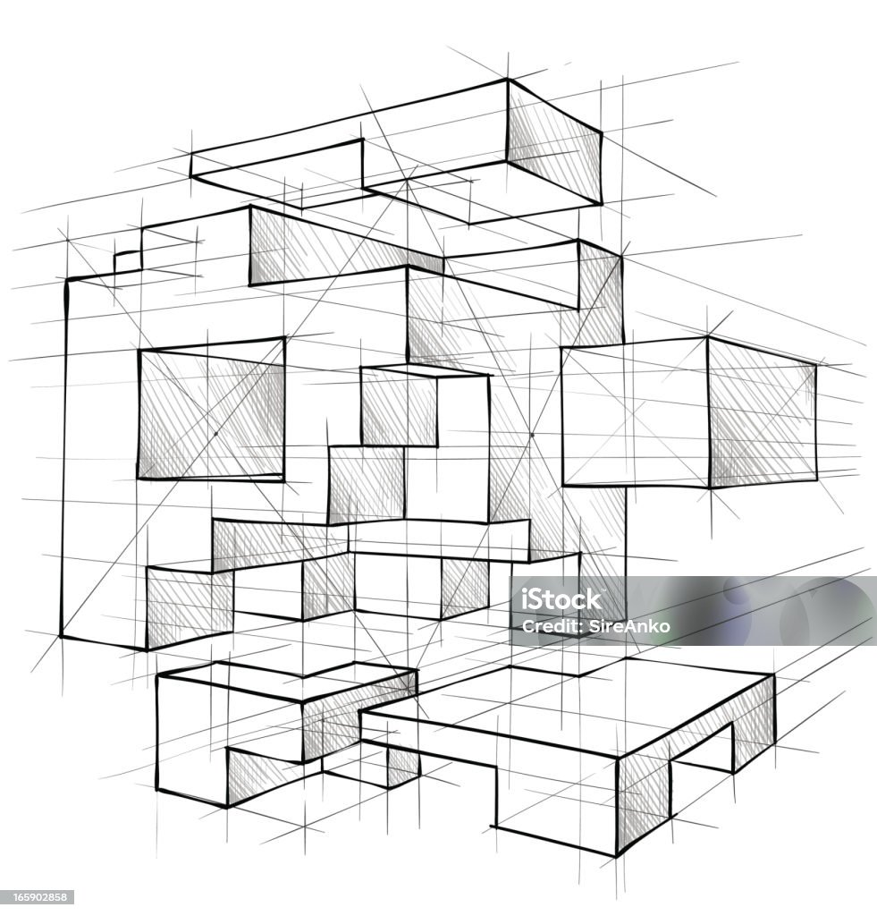 Las figuras geométricas - arte vectorial de Croquis libre de derechos