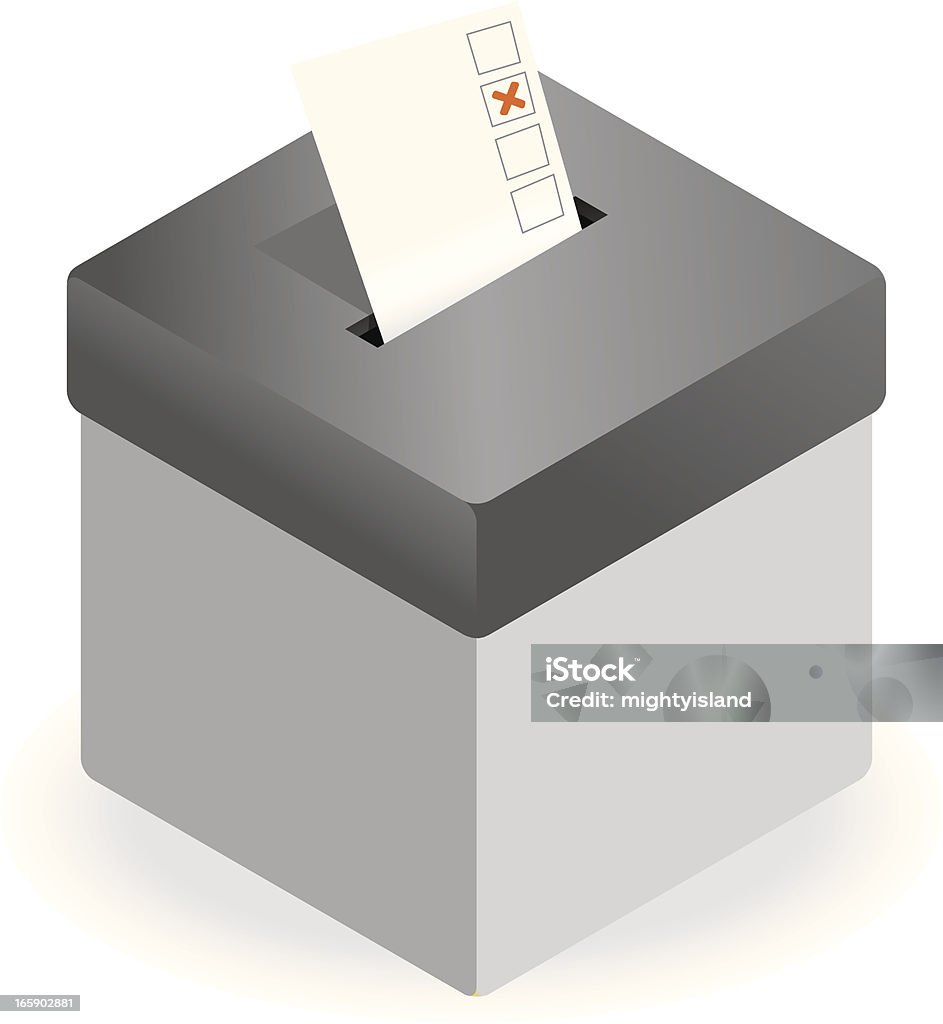 Boletim de Voto caixa com espaço para texto - Royalty-free Boletim de Voto arte vetorial