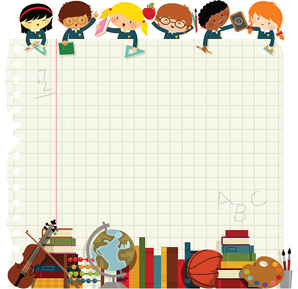 ilustrações de stock, clip art, desenhos animados e ícones de crianças para a escola - education child learning pencil