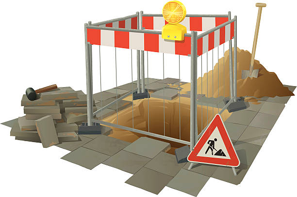 ilustrações de stock, clip art, desenhos animados e ícones de estrada de trabalho - construction site sign road warning sign warning sign