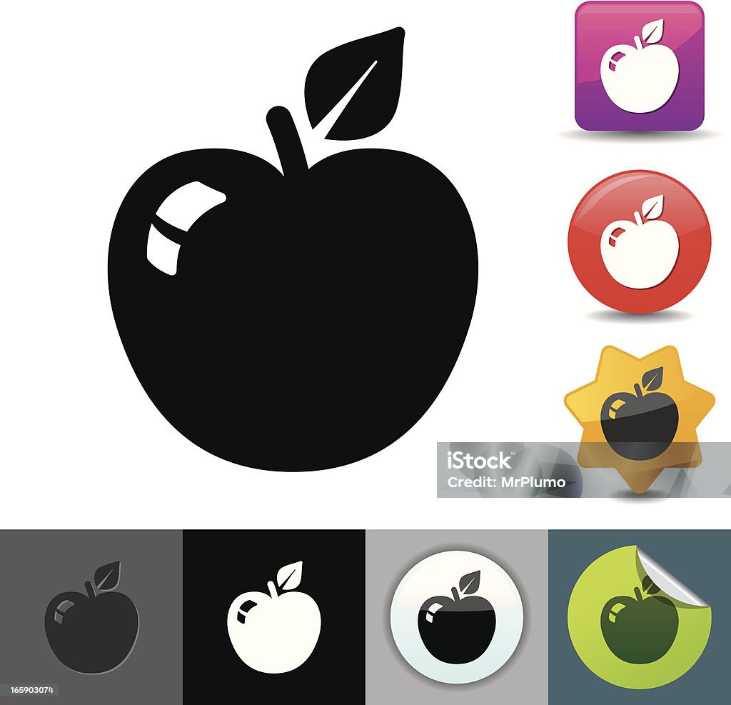 Icona Apple/solicosi serie - arte vettoriale royalty-free di Alimentazione sana