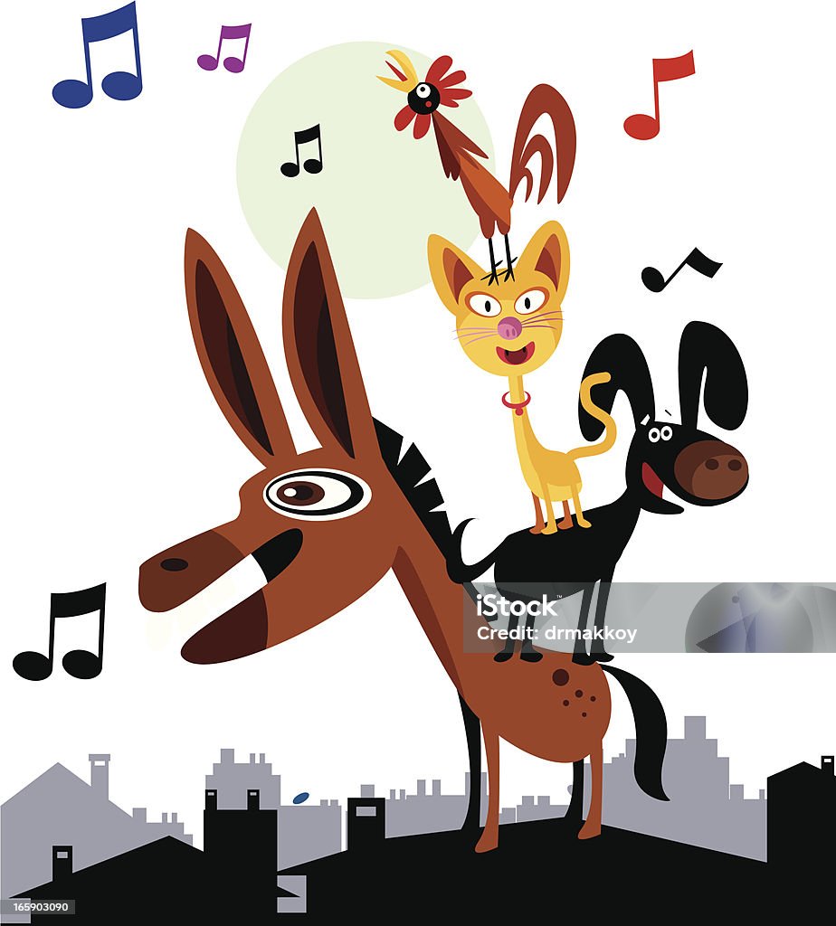 Animals And Song Stock Illustration - Download Image Now - Musician,  Rooster, Animal - iStock