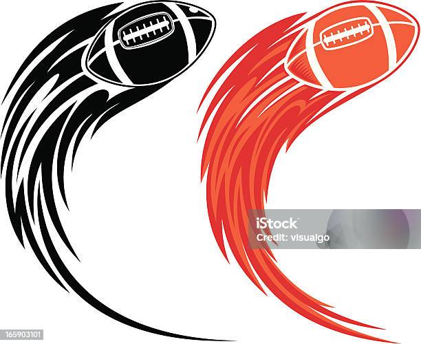 American Football Stock Vektor Art und mehr Bilder von Amerikanischer Football - Amerikanischer Football, Football - Spielball, Flamme