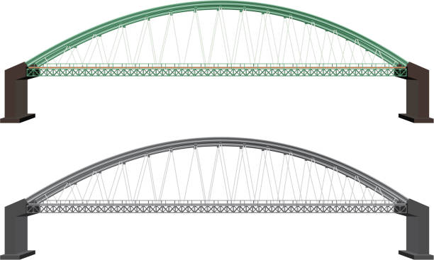 ilustrações de stock, clip art, desenhos animados e ícones de ponte de tirantes - cable stayed bridge illustrations