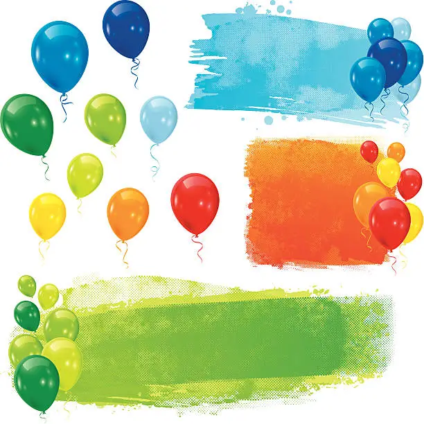 Vector illustration of Colourful balloons