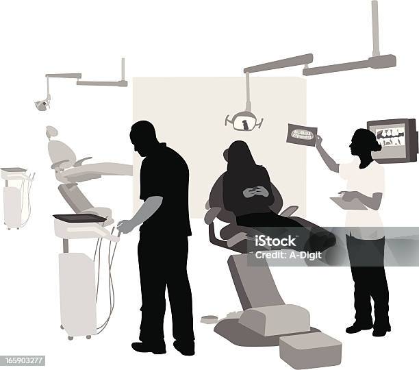 Dentaloffice - Arte vetorial de stock e mais imagens de Adulto - Adulto, Assistente de Dentista, Cadeira de Dentista