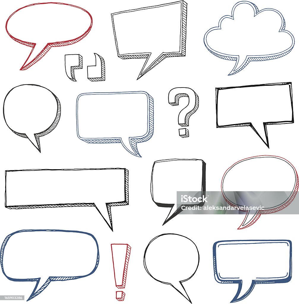 Dessins de discours bulles - clipart vectoriel de Bulle de dialogue libre de droits