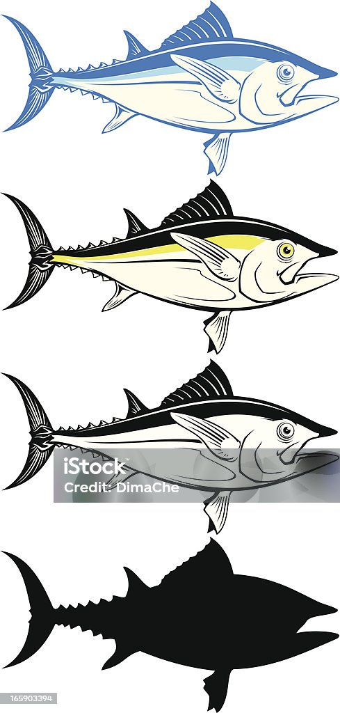 Tuna fish набор - Векторная графика Хамати роялти-фри