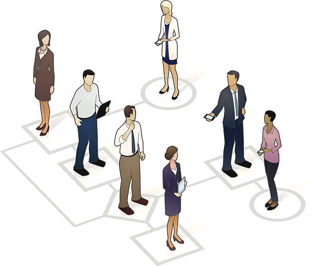 schemat z ludźmi - organization chart decisions business business person stock illustrations