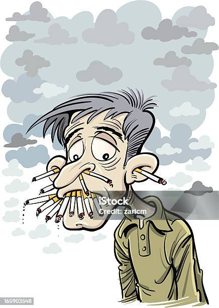 Ilustración de Fumadora y más Vectores Libres de Derechos de Adicción - Adicción, Adulto, Depresión