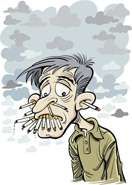 Vector illustration of Smoker