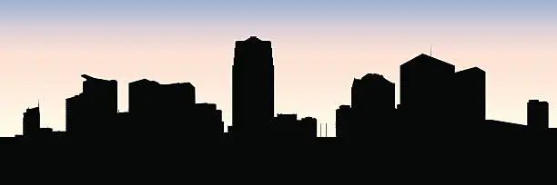 Vector illustration of Windsor Skyline Silhouette