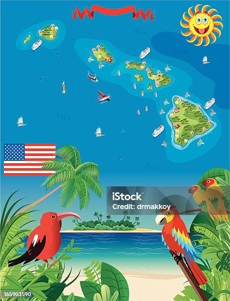 Vetores de Desenho Mapa Do Havaí e mais imagens de Mapa - Mapa, Oceano Pacífico, Revista em quadrinhos - Produção artística