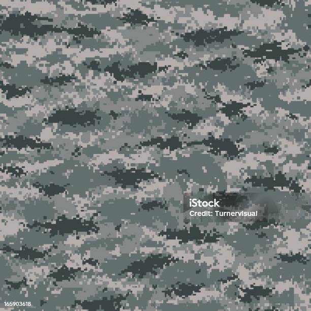 De Camuflagem Digital Sem Costura Padrão - Arte vetorial de stock e mais imagens de Camuflagem - Padrão