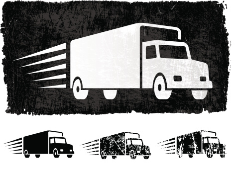 Freight Shipping Grunge Background The illustration features black vector icons on white background. App icons are elegant in design and have a modern graphic look and feel. Each icon is silhouetted and can be on it’s own or as part of an icon set.