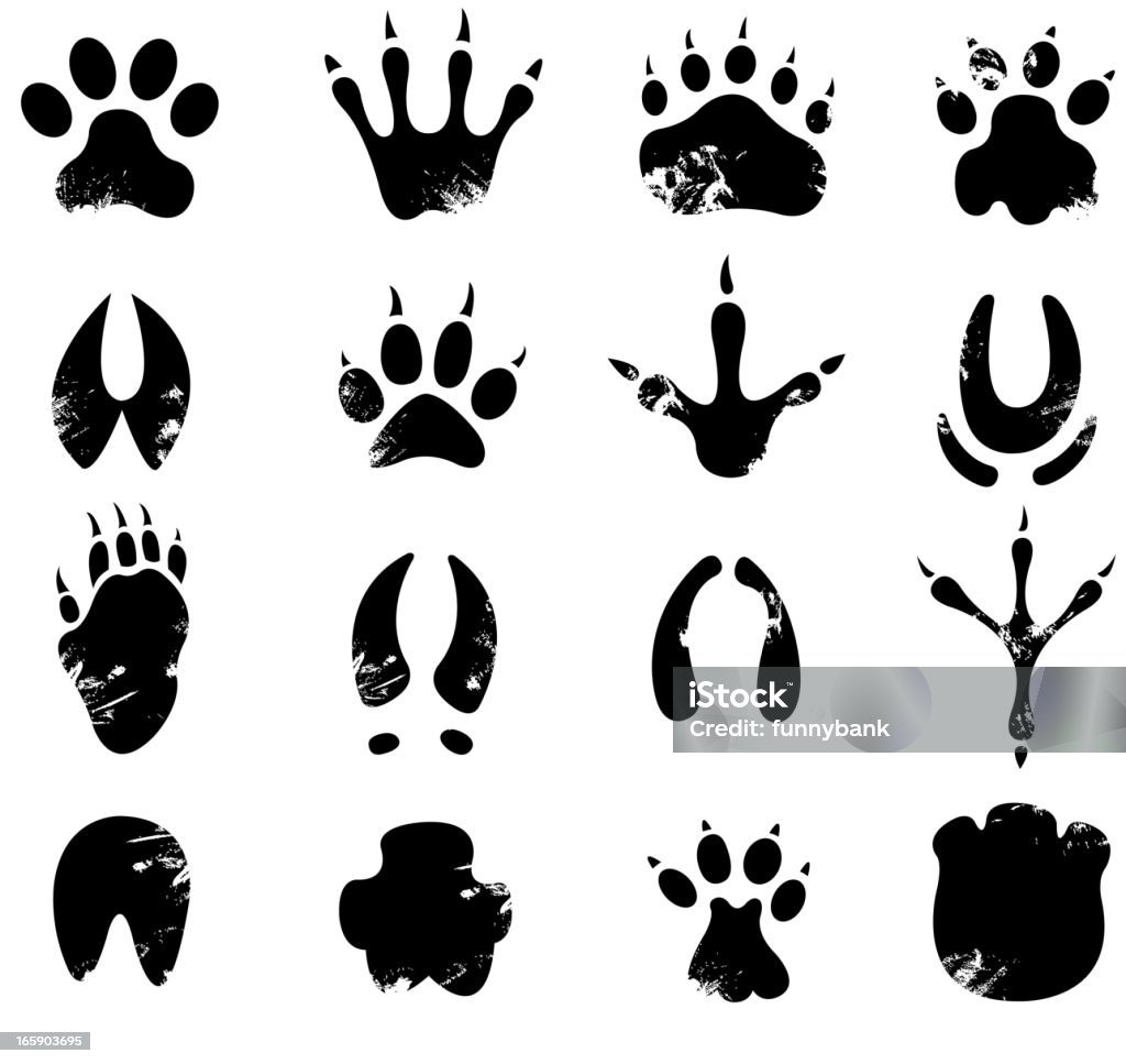 muddy footprint symbols drawing and print of vector muddy footprint symbols. Footprint stock vector