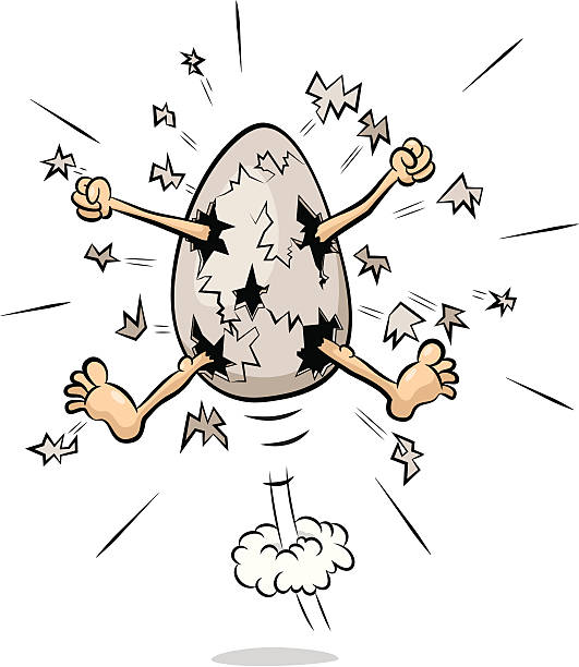 liberation - white background brown animal egg ellipse stock illustrations
