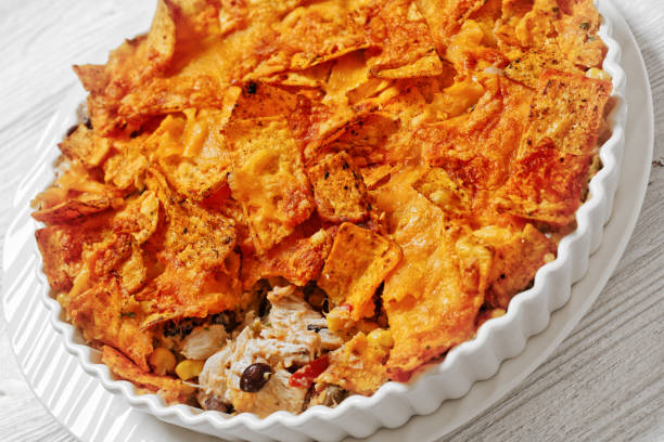 istock Frito chicken casserole in baking dish, top view 1659038515