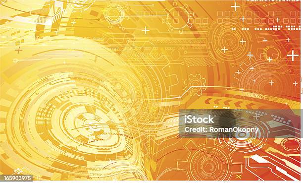 Tech Komposition Stock Vektor Art und mehr Bilder von Bildhintergrund - Bildhintergrund, Goldfarbig, Maschinenteil - Ausrüstung und Geräte