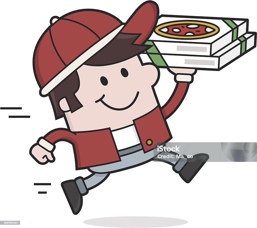 Cartoon Pizza Man Delivers Stock Illustration - Download Image Now - Pizza  Delivery Person, Baker - Occupation, Cartoon - iStock