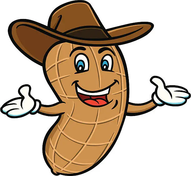 Vector illustration of Boiled Peanut Mascot