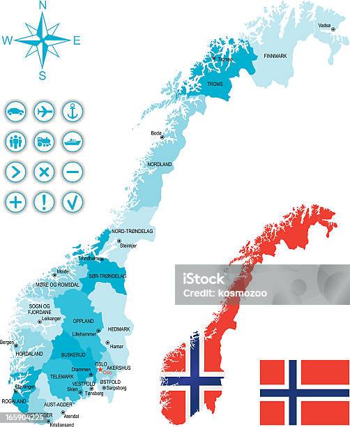 Norwegen Stock Vektor Art und mehr Bilder von Anker - Anker, Anker werfen, Auto
