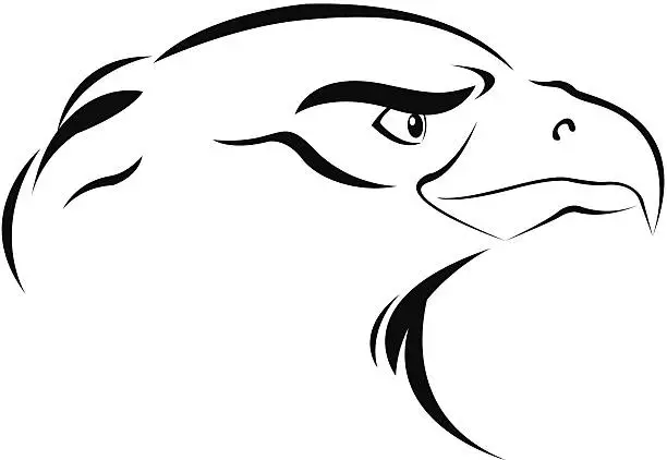 Vector illustration of simple eagle