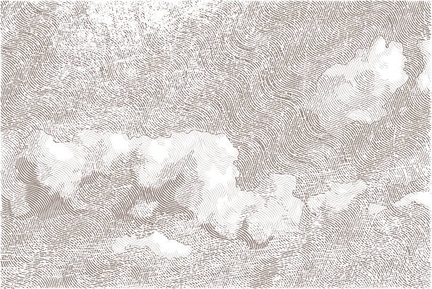Cielo nuvoloso - illustrazione arte vettoriale