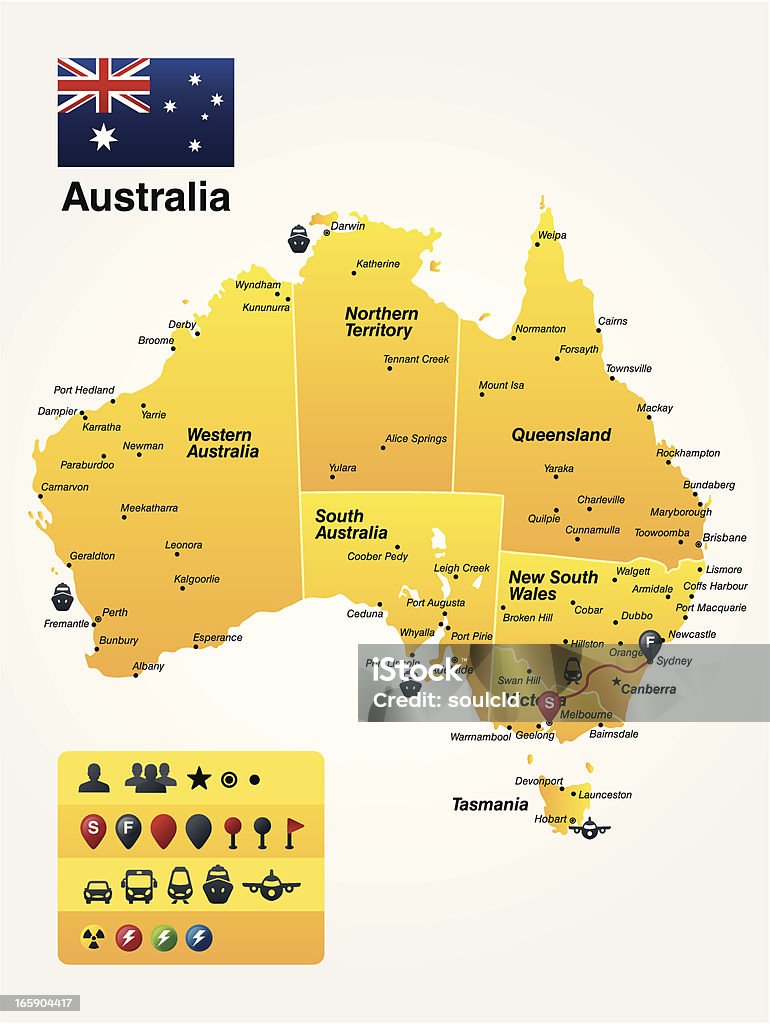 , Австралия - Векторная графика Автобус роялти-фри