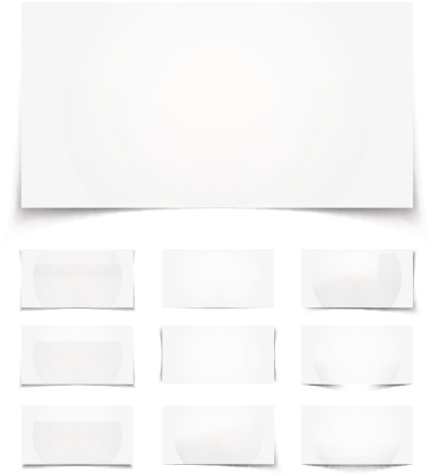 Set of 10 blank vector realistic shadows on white background. Easy to use and customize with white background. Illustration with transparency in EPS’10 for your web sites, web flyers, web banners, web content boxes, web slider, web container, print or presentation.