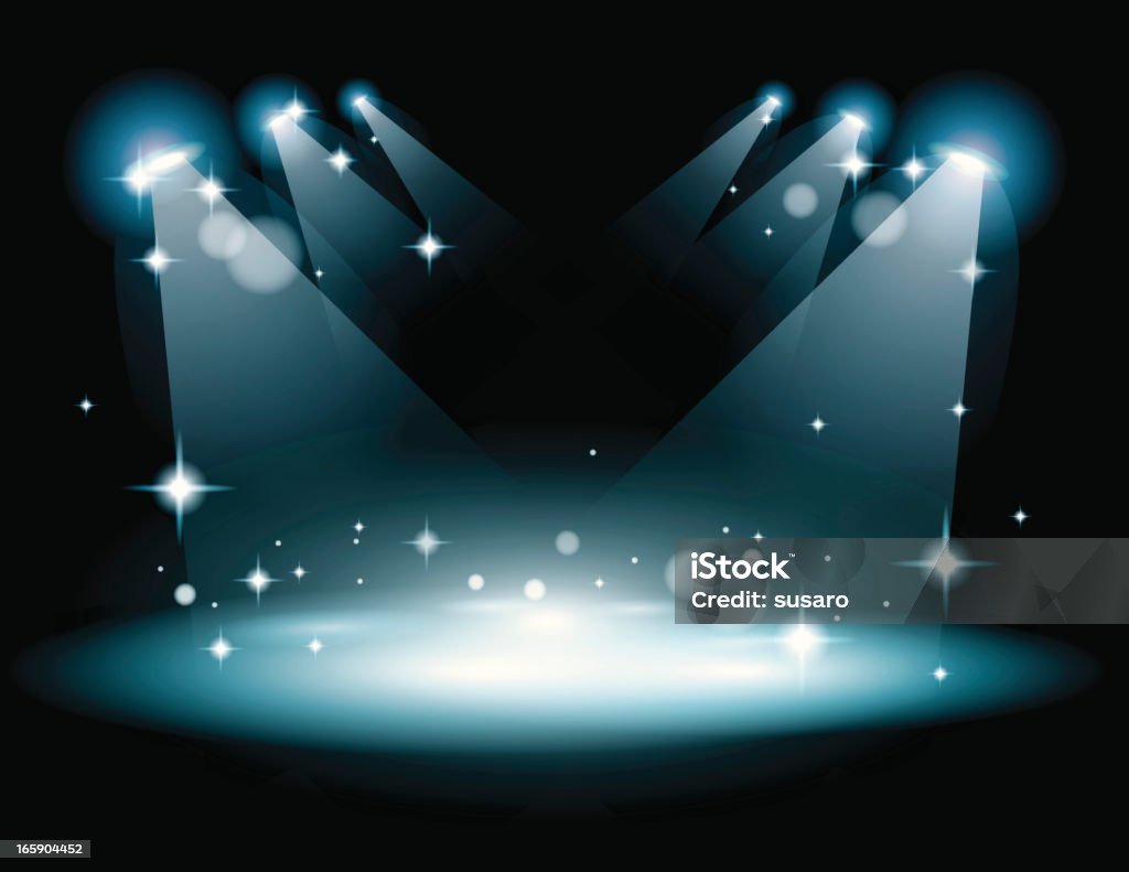 Stage with strobe lights Stage Light stock vector