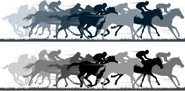 Vector illustration of racing silhouette