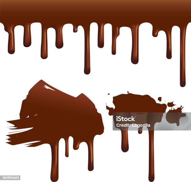 Schokolade Drips Stock Vektor Art und mehr Bilder von Schokolade - Schokolade, Tropfen, Schmelzen